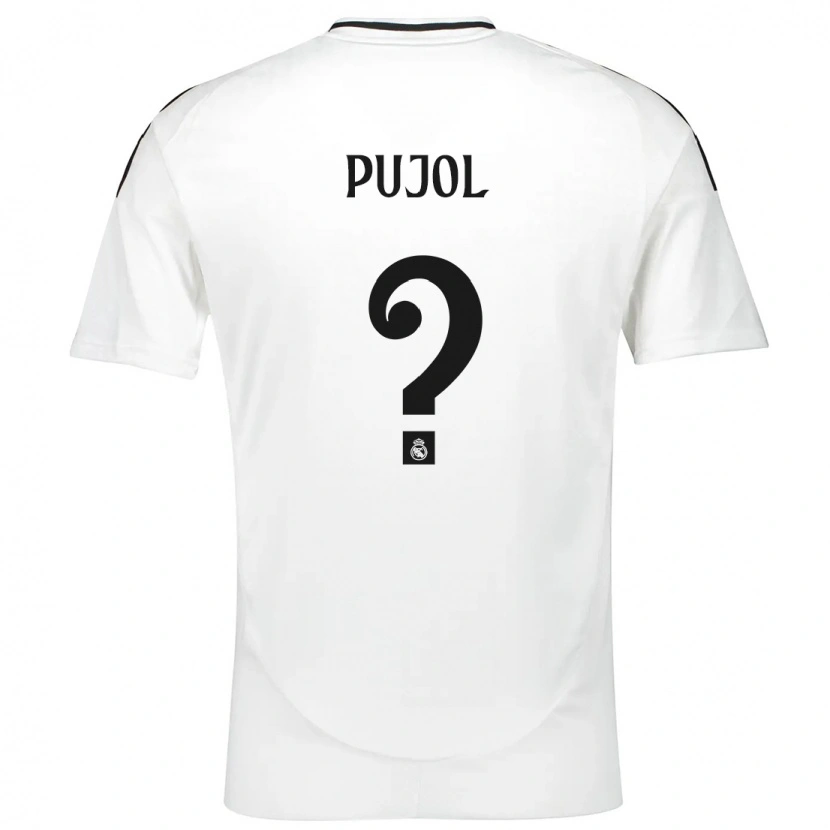 Danxen Enfant Maillot Edgar Pujol #0 Blanc Tenues Domicile 2024/25 T-Shirt