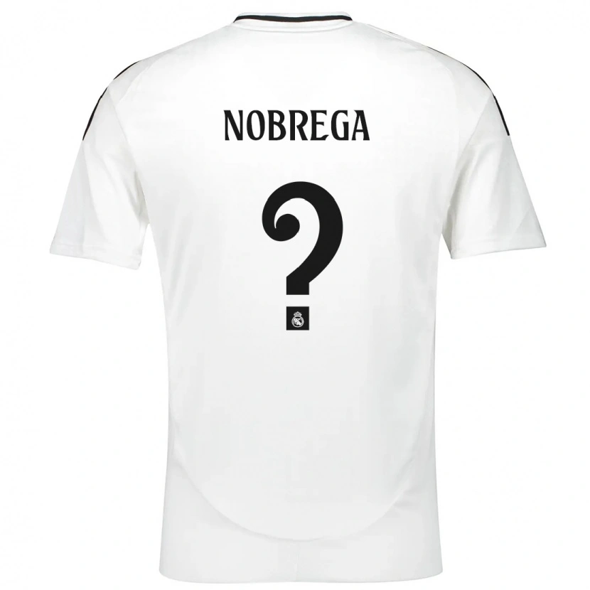 Danxen Enfant Maillot Abraham Nobrega #0 Blanc Tenues Domicile 2024/25 T-Shirt