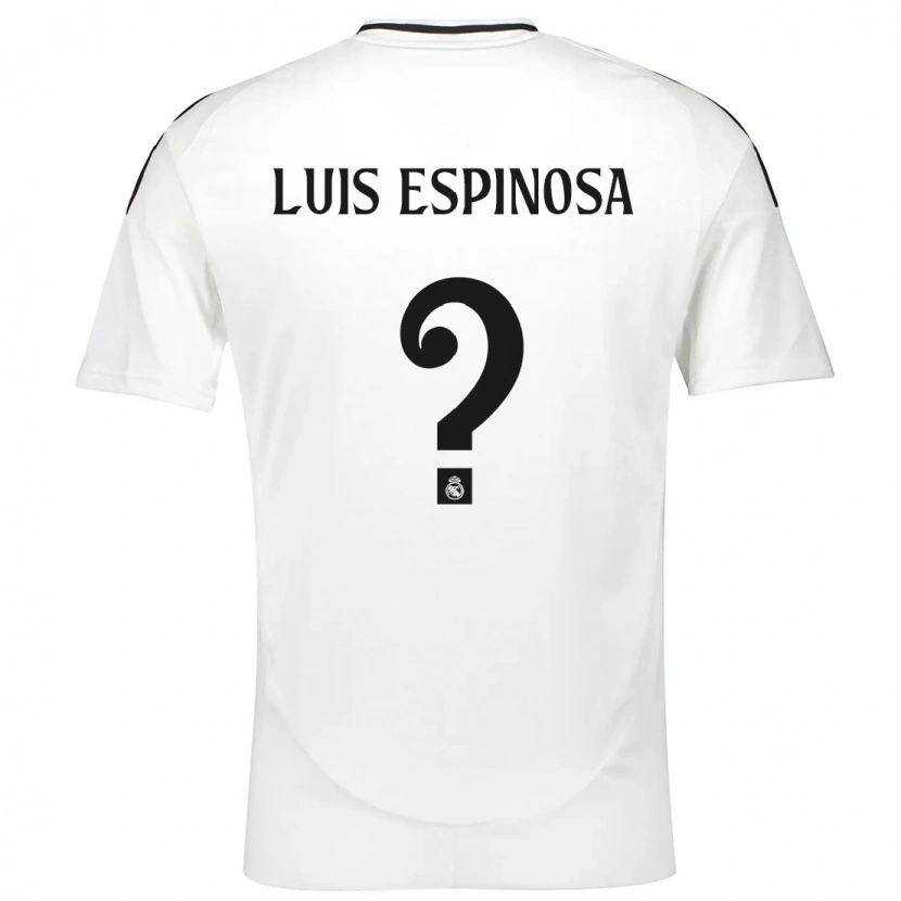 Danxen Enfant Maillot José Luis Espinosa #0 Blanc Tenues Domicile 2024/25 T-Shirt
