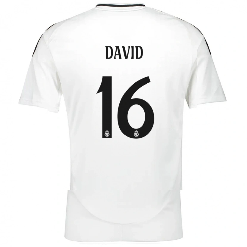 Danxen Enfant Maillot Antonio David #16 Blanc Tenues Domicile 2024/25 T-Shirt