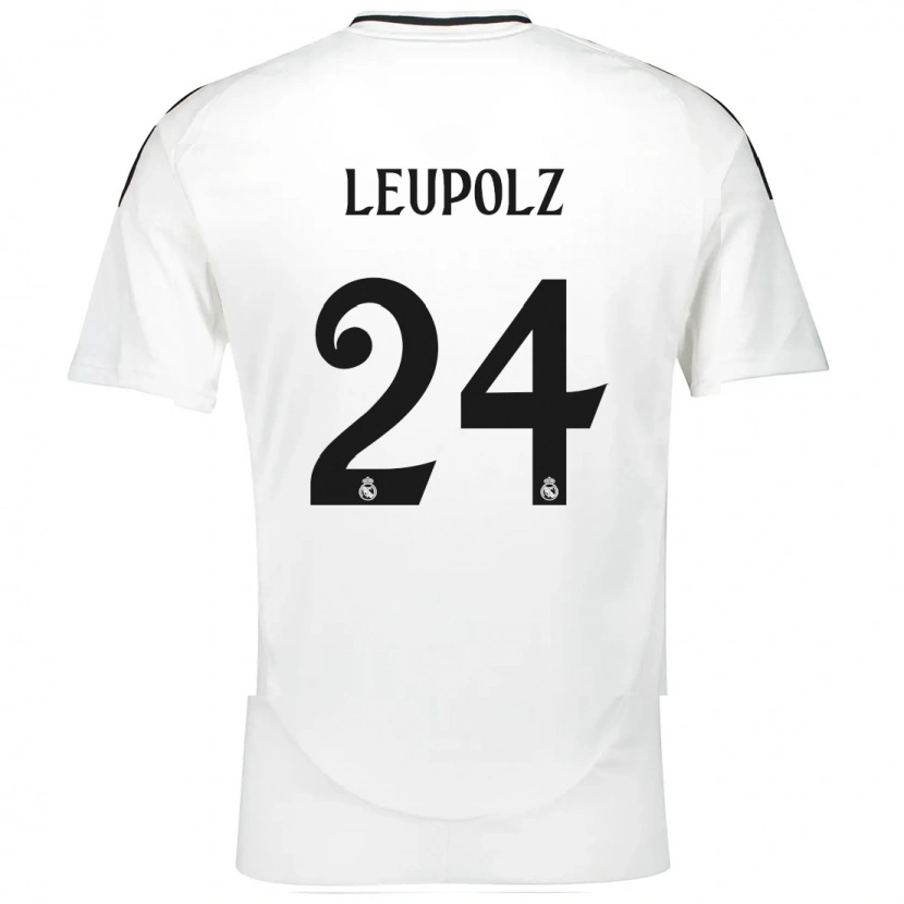 Danxen Enfant Maillot Melanie Leupolz #24 Blanc Tenues Domicile 2024/25 T-Shirt