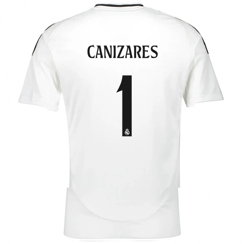 Danxen Enfant Maillot Lucas Cañizares #1 Blanc Tenues Domicile 2024/25 T-Shirt