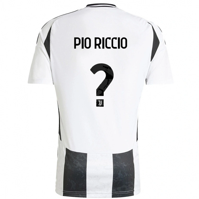 Danxen Enfant Maillot Alessandro Pio Riccio #0 Blanc Noir Tenues Domicile 2024/25 T-Shirt