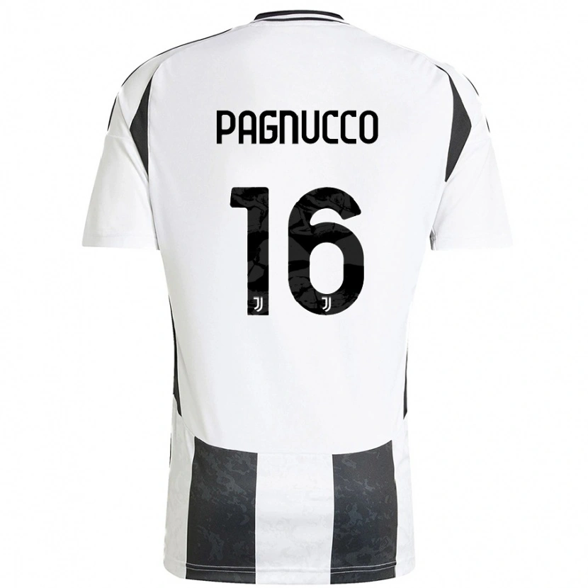 Danxen Enfant Maillot Filippo Pagnucco #16 Blanc Noir Tenues Domicile 2024/25 T-Shirt