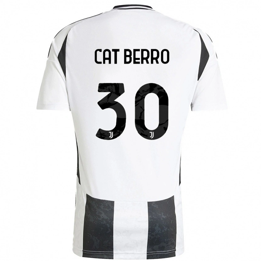 Danxen Enfant Maillot Simone Cat Berro #30 Blanc Noir Tenues Domicile 2024/25 T-Shirt