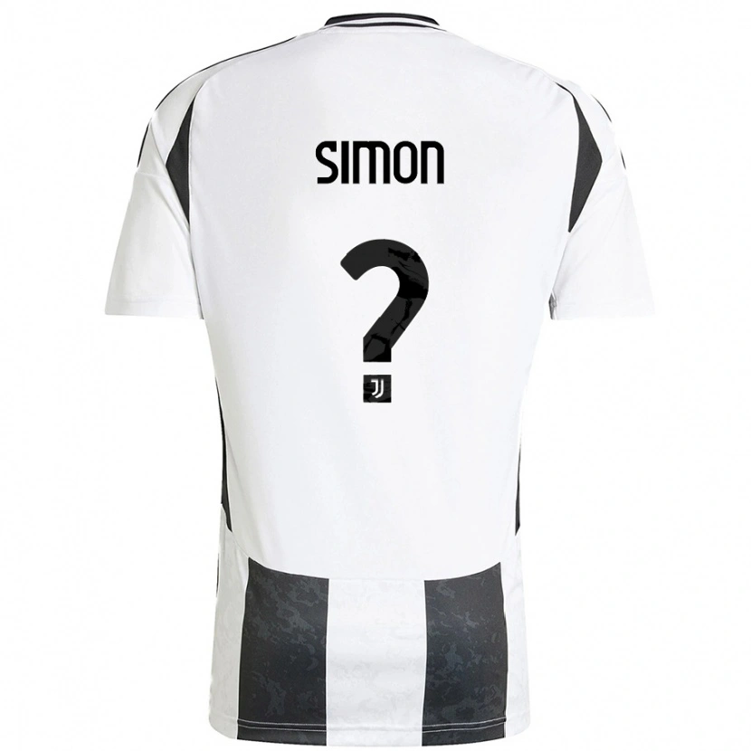 Danxen Enfant Maillot Bénédicte Simon #0 Blanc Noir Tenues Domicile 2024/25 T-Shirt