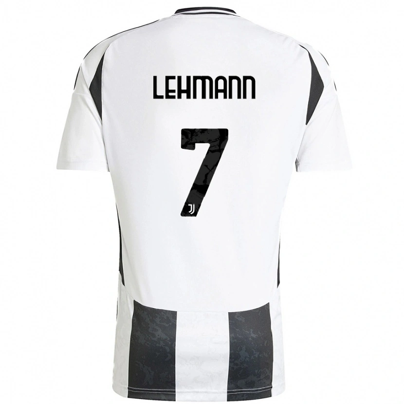 Danxen Enfant Maillot Alisha Lehmann #7 Blanc Noir Tenues Domicile 2024/25 T-Shirt
