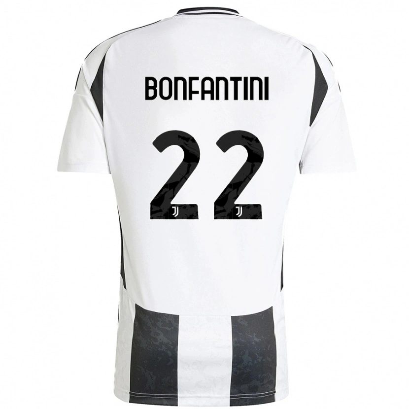 Danxen Enfant Maillot Agnese Bonfantini #22 Blanc Noir Tenues Domicile 2024/25 T-Shirt