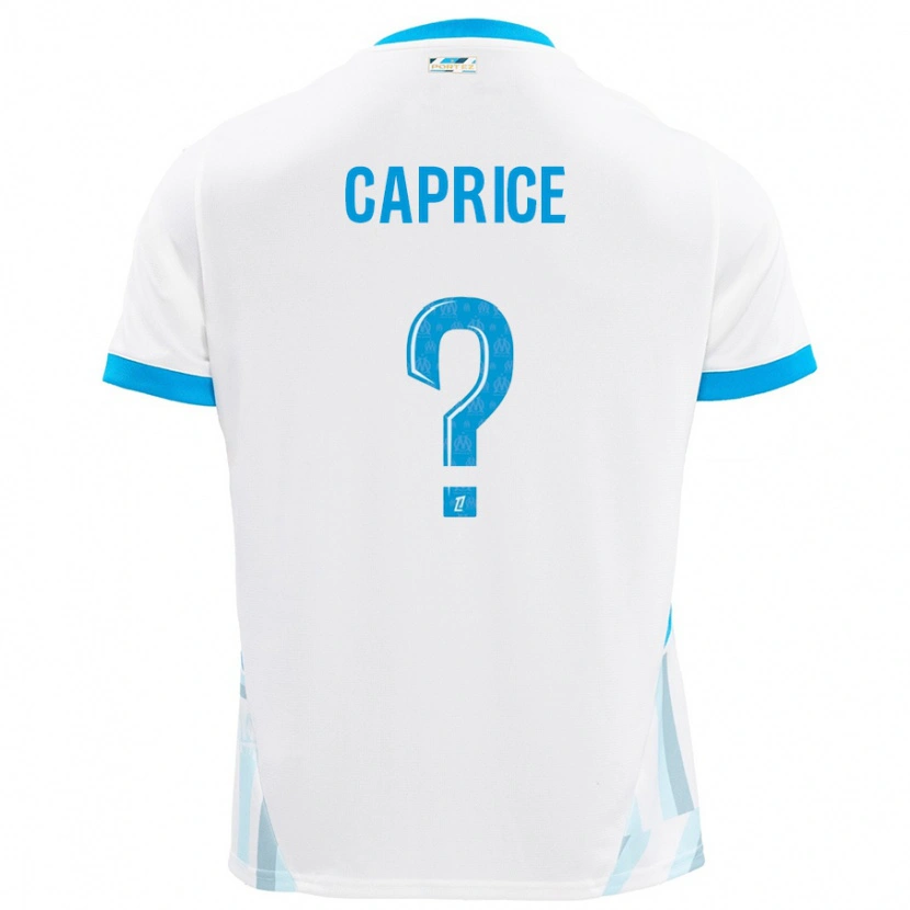 Danxen Enfant Maillot Amay Caprice #0 Blanc Bleu Ciel Tenues Domicile 2024/25 T-Shirt
