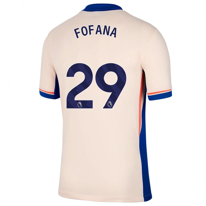 Danxen Enfant Maillot Wesley Fofana #29 Beige Clair Tenues Extérieur 2024/25 T-Shirt