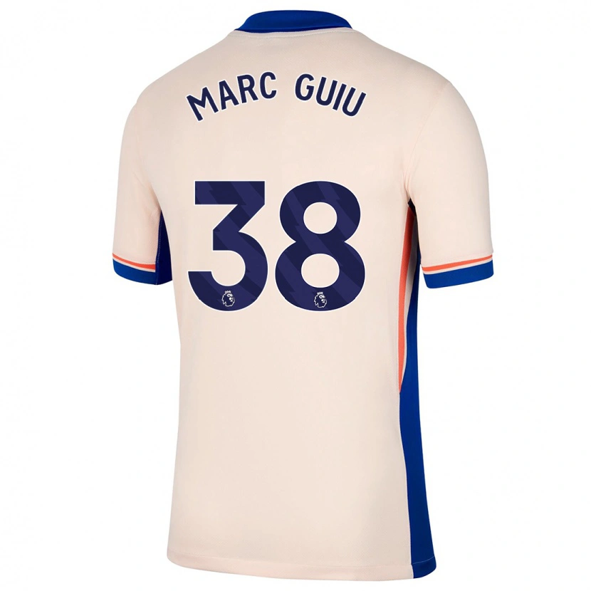 Danxen Enfant Maillot Marc Guiu #38 Beige Clair Tenues Extérieur 2024/25 T-Shirt