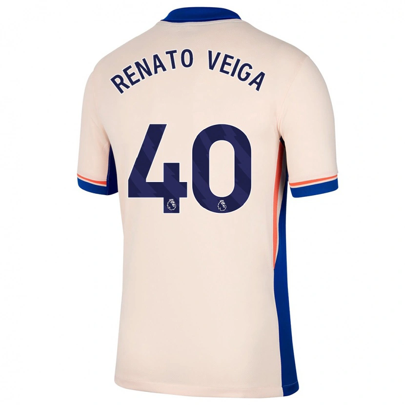Danxen Enfant Maillot Renato Veiga #40 Beige Clair Tenues Extérieur 2024/25 T-Shirt