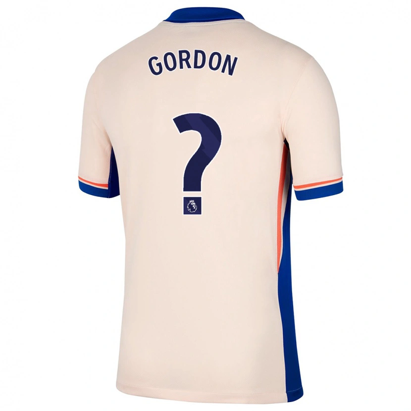 Danxen Enfant Maillot Sol Gordon #0 Beige Clair Tenues Extérieur 2024/25 T-Shirt
