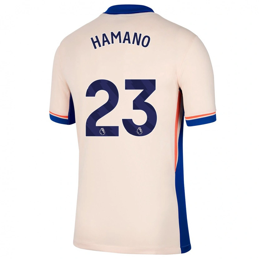 Danxen Enfant Maillot Maika Hamano #23 Beige Clair Tenues Extérieur 2024/25 T-Shirt