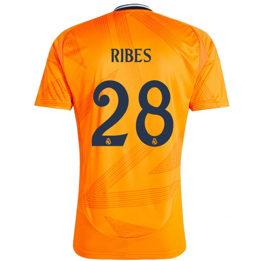 Danxen Enfant Maillot Kike Ribes #28 Orange Tenues Extérieur 2024/25 T-Shirt