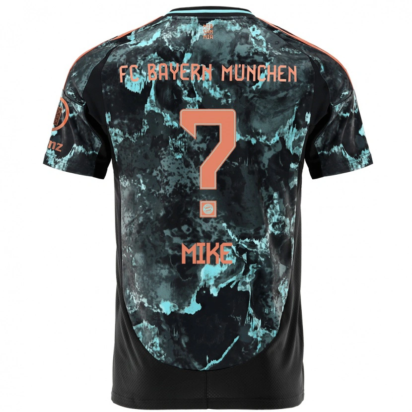 Danxen Enfant Maillot Wisdom Mike #0 Noir Tenues Extérieur 2024/25 T-Shirt