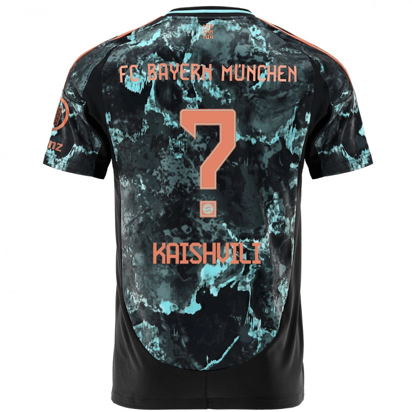 Danxen Enfant Maillot Jamal Kaishvili #0 Noir Tenues Extérieur 2024/25 T-Shirt