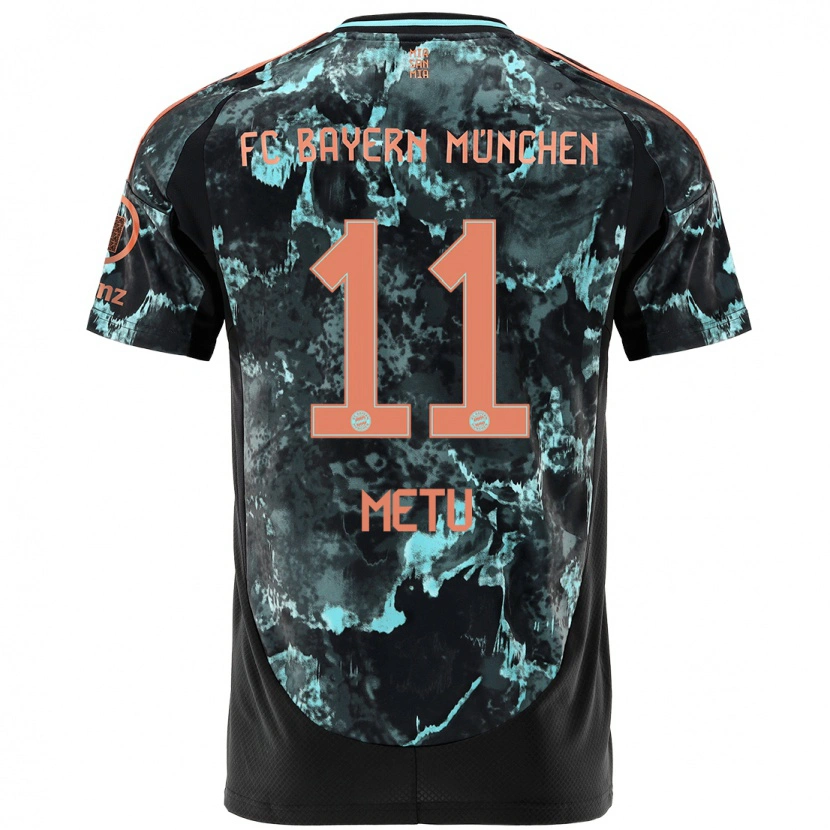Danxen Enfant Maillot Emilian Metu #11 Noir Tenues Extérieur 2024/25 T-Shirt