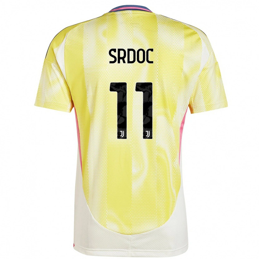 Danxen Enfant Maillot Ivano Srdoc #11 Jaune Solaire Tenues Extérieur 2024/25 T-Shirt