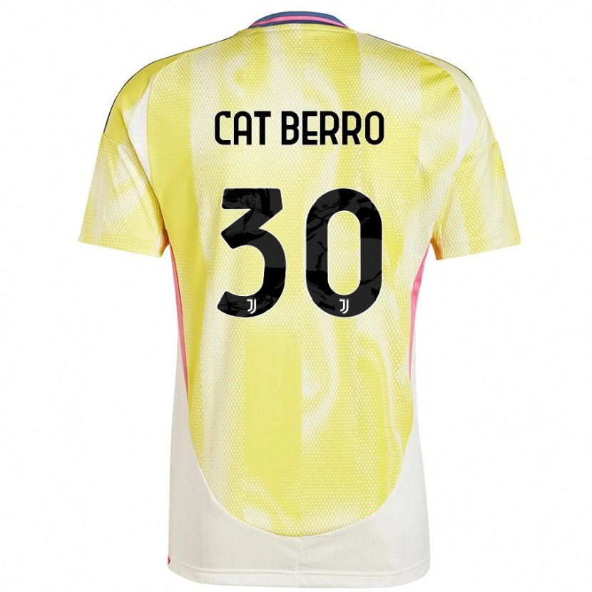 Danxen Enfant Maillot Simone Cat Berro #30 Jaune Solaire Tenues Extérieur 2024/25 T-Shirt