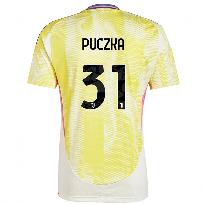 Danxen Enfant Maillot David Puczka #31 Jaune Solaire Tenues Extérieur 2024/25 T-Shirt