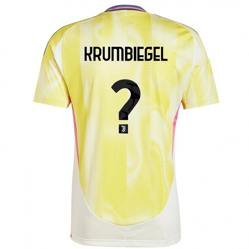 Danxen Enfant Maillot Paulina Krumbiegel #0 Jaune Solaire Tenues Extérieur 2024/25 T-Shirt