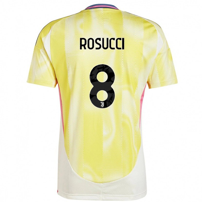 Danxen Enfant Maillot Martina Rosucci #8 Jaune Solaire Tenues Extérieur 2024/25 T-Shirt