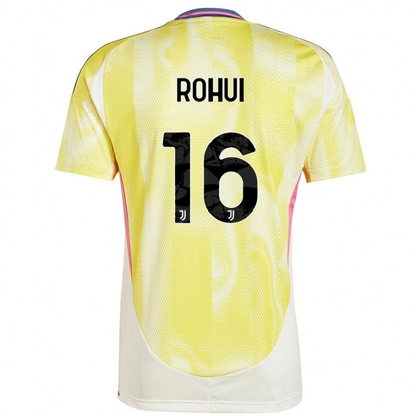 Danxen Enfant Maillot Jonas Rohui #16 Jaune Solaire Tenues Extérieur 2024/25 T-Shirt