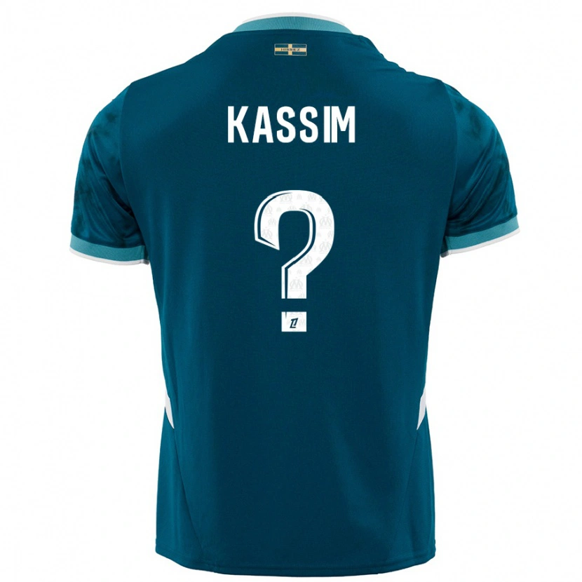 Danxen Enfant Maillot Kassim Abdallah #0 Turquoise Bleu Tenues Extérieur 2024/25 T-Shirt