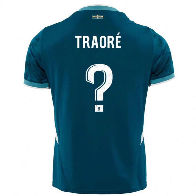 Danxen Enfant Maillot Soumaïla Traoré #0 Turquoise Bleu Tenues Extérieur 2024/25 T-Shirt