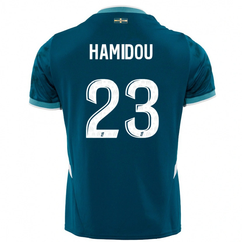 Danxen Enfant Maillot Jamila Hamidou #23 Turquoise Bleu Tenues Extérieur 2024/25 T-Shirt