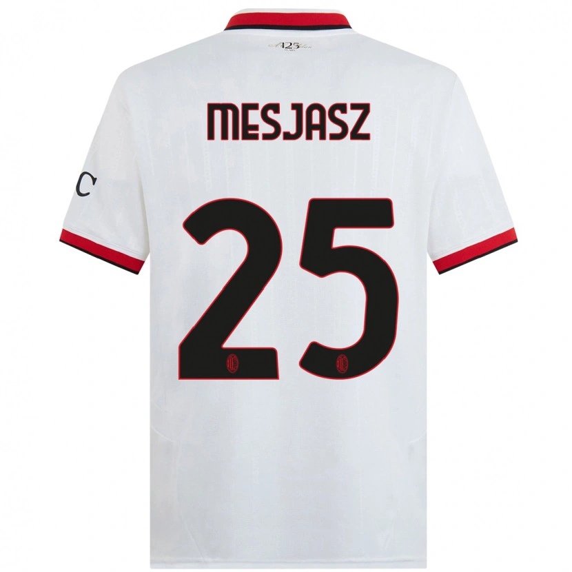 Danxen Enfant Maillot Małgorzata Mesjasz #25 Blanc Noir Rouge Tenues Extérieur 2024/25 T-Shirt