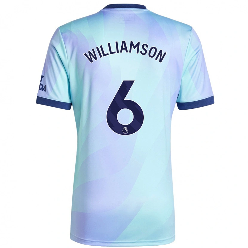 Danxen Enfant Maillot Leah Williamson #6 Aqua Troisieme 2024/25 T-Shirt