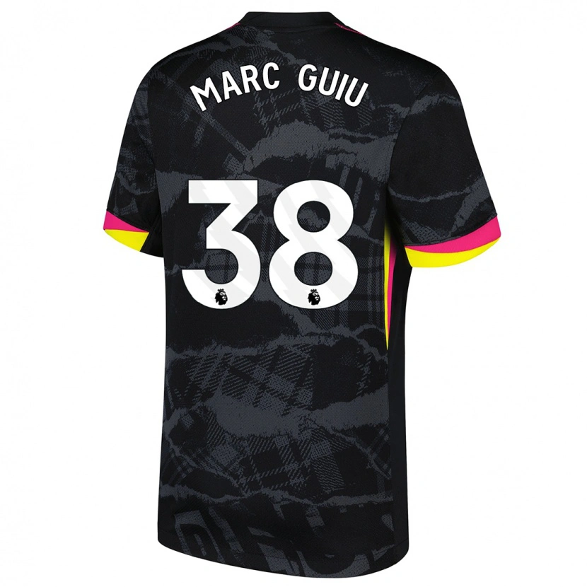 Danxen Enfant Maillot Marc Guiu #38 Noir Rose Troisieme 2024/25 T-Shirt