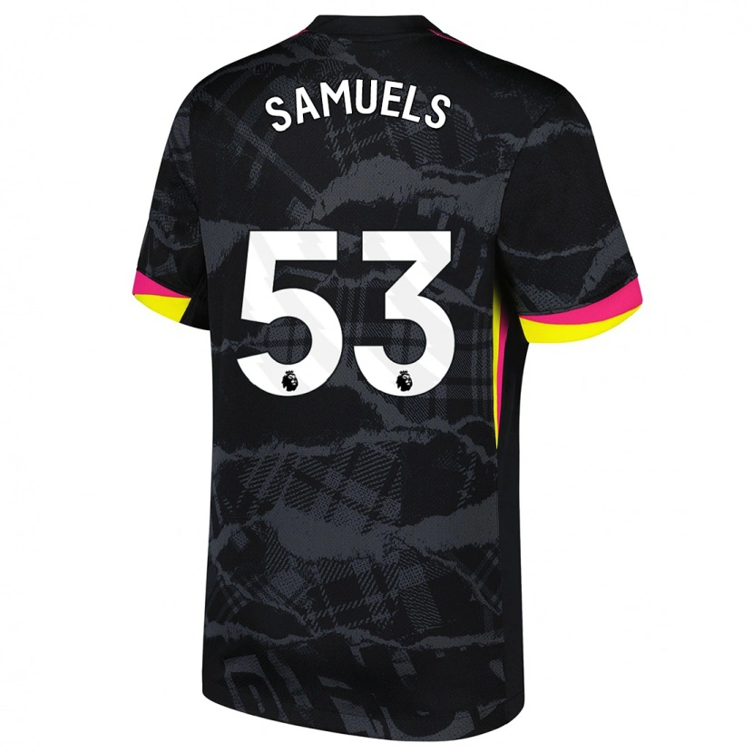Danxen Enfant Maillot Ishé Samuels-Smith #53 Noir Rose Troisieme 2024/25 T-Shirt