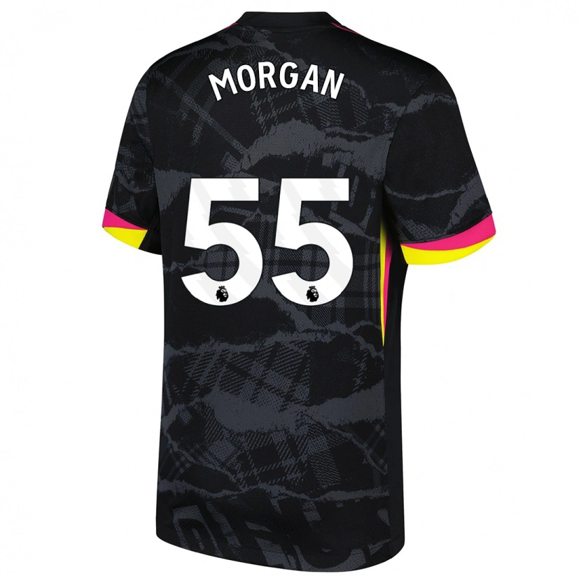 Danxen Enfant Maillot Jimmy-Jay Morgan #55 Noir Rose Troisieme 2024/25 T-Shirt