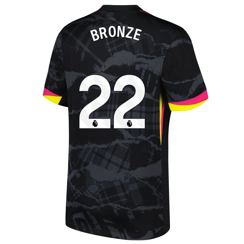 Danxen Enfant Maillot Lucy Bronze #22 Noir Rose Troisieme 2024/25 T-Shirt