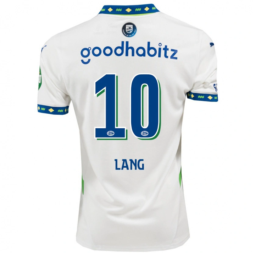 Danxen Enfant Maillot Noa Lang #10 Blanc Bleu Foncé Troisieme 2024/25 T-Shirt
