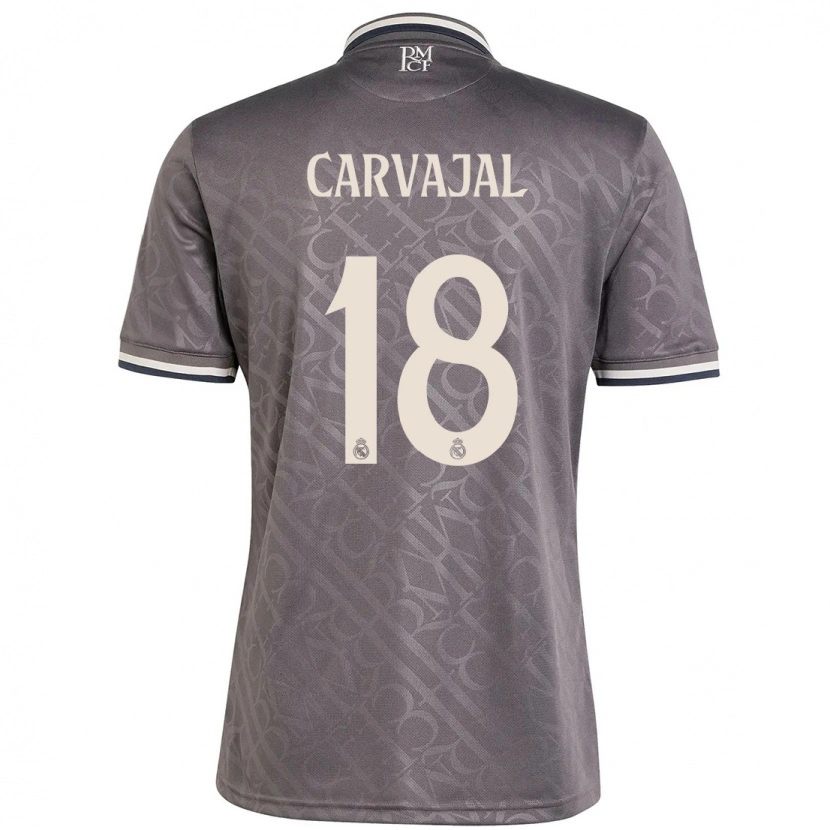 Danxen Enfant Maillot Ángel Carvajal #18 Anthracite Troisieme 2024/25 T-Shirt
