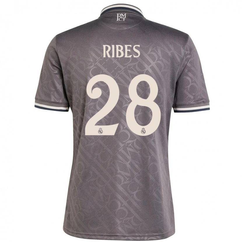 Danxen Enfant Maillot Kike Ribes #28 Anthracite Troisieme 2024/25 T-Shirt