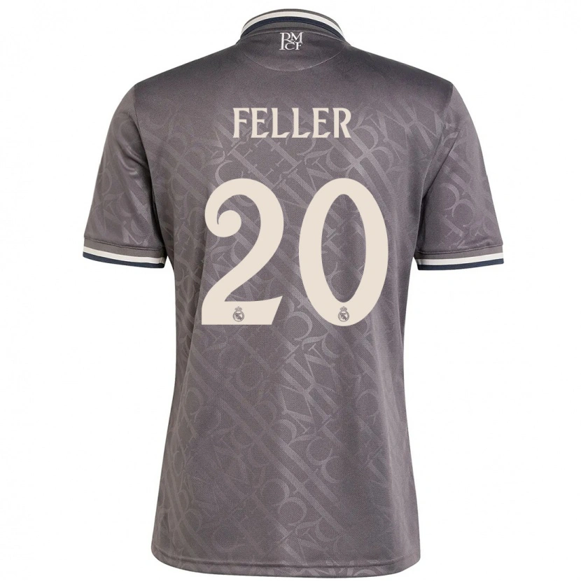 Danxen Enfant Maillot Naomie Feller #20 Anthracite Troisieme 2024/25 T-Shirt