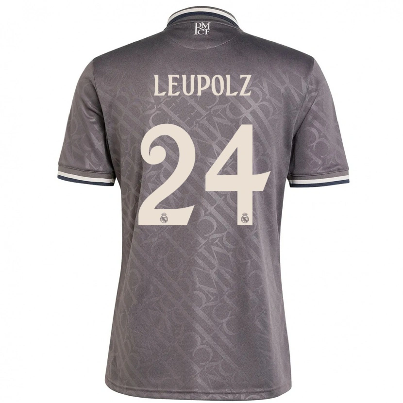 Danxen Enfant Maillot Melanie Leupolz #24 Anthracite Troisieme 2024/25 T-Shirt