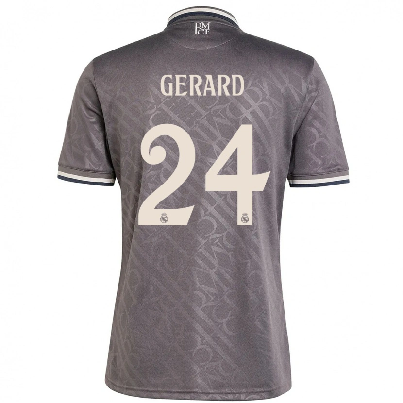 Danxen Enfant Maillot Meline Gerard #24 Anthracite Troisieme 2024/25 T-Shirt