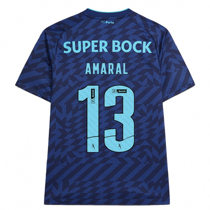 Danxen Enfant Maillot Fábio Amaral #13 Bleu Marine Troisieme 2024/25 T-Shirt