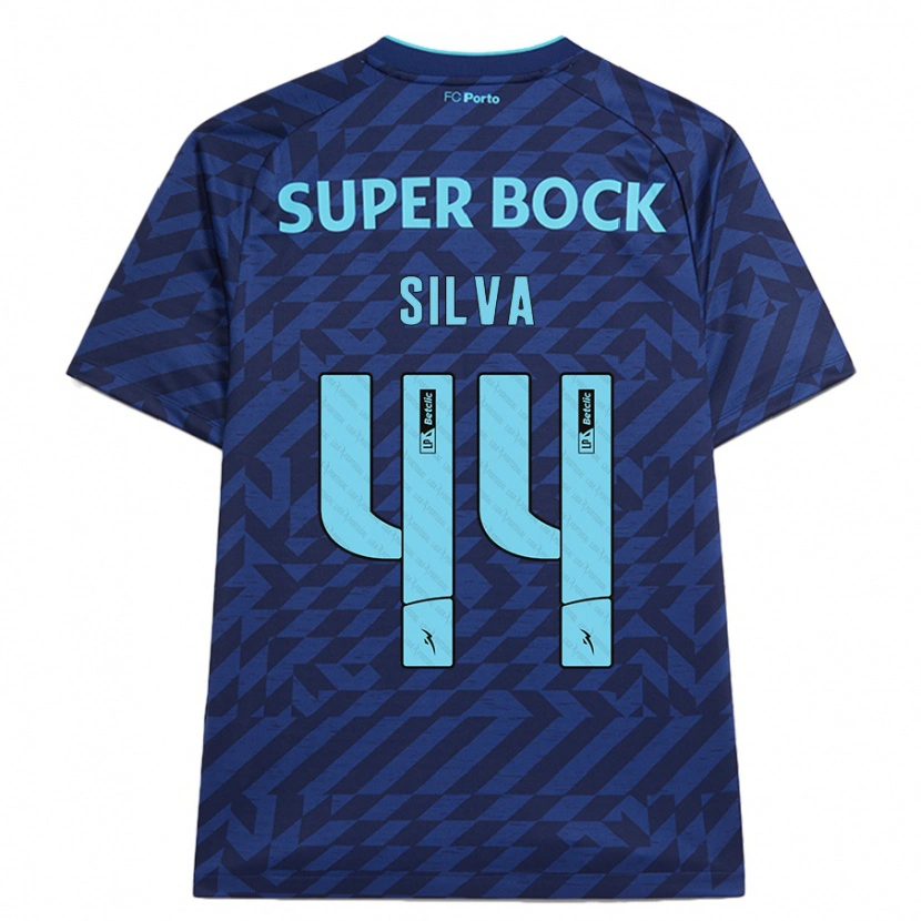 Danxen Enfant Maillot Felipe Silva #44 Bleu Marine Troisieme 2024/25 T-Shirt