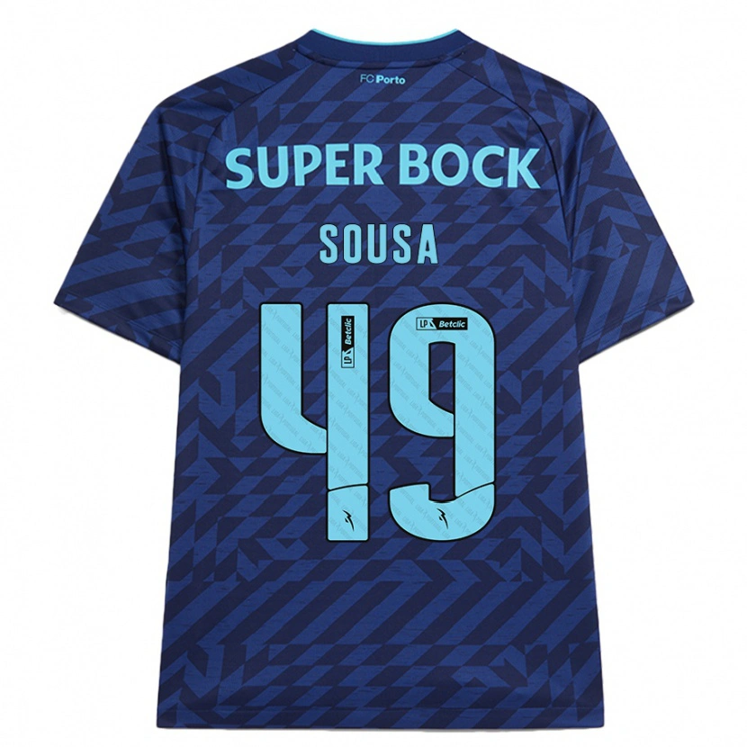 Danxen Enfant Maillot Gonçalo Sousa #49 Bleu Marine Troisieme 2024/25 T-Shirt
