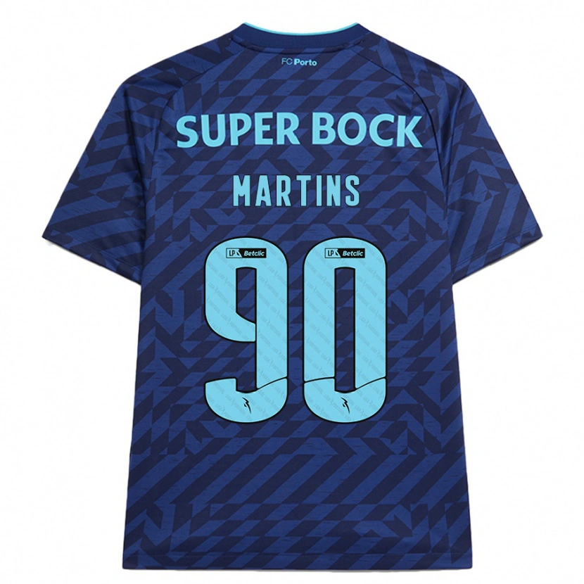 Danxen Enfant Maillot Gil Martins #90 Bleu Marine Troisieme 2024/25 T-Shirt