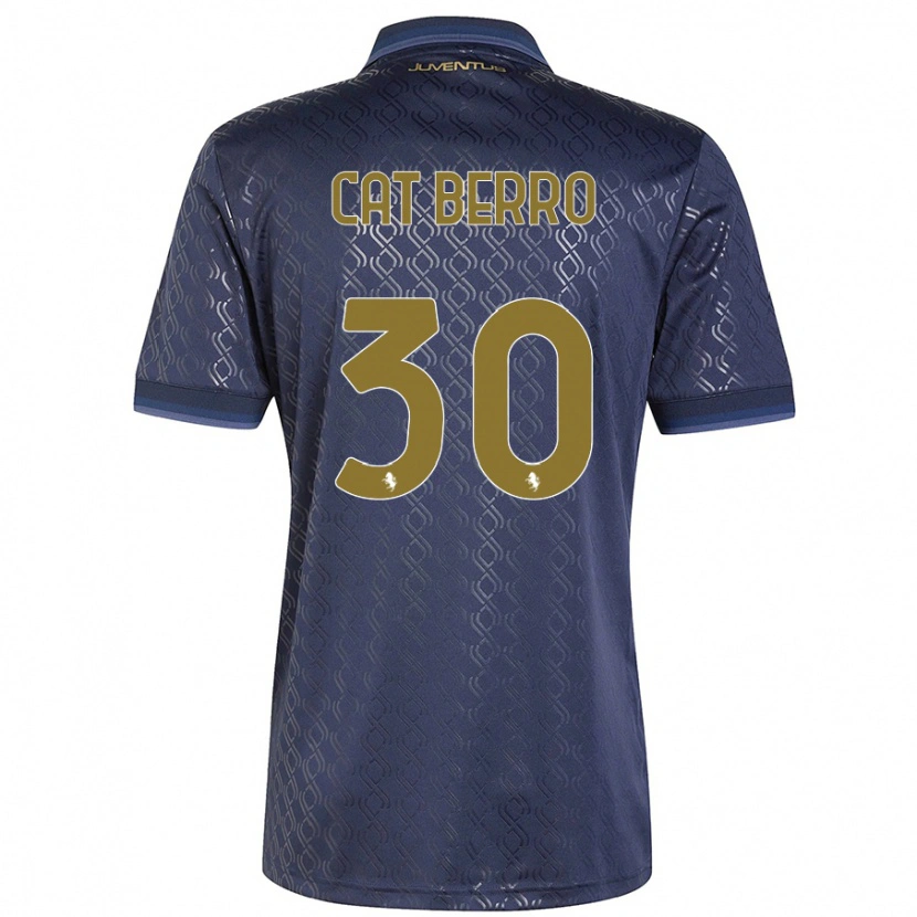 Danxen Enfant Maillot Simone Cat Berro #30 Bleu Marine Troisieme 2024/25 T-Shirt