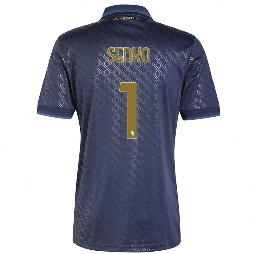 Danxen Enfant Maillot Zsombor Senko #1 Bleu Marine Troisieme 2024/25 T-Shirt