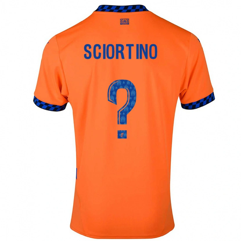 Danxen Enfant Maillot Paolo Sciortino #0 Orange Bleu Foncé Troisieme 2024/25 T-Shirt